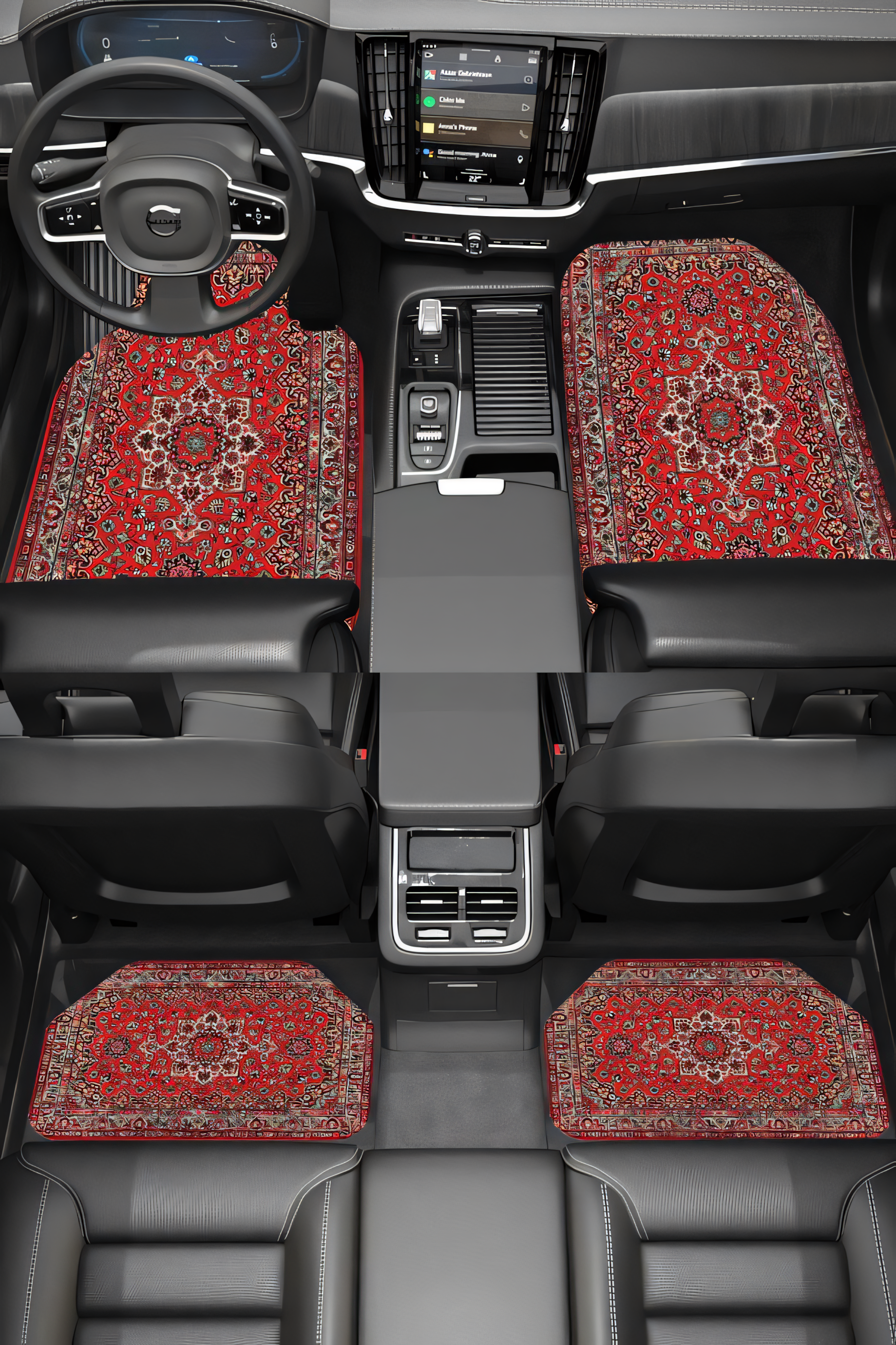 MOTİF PASPAS SULTANİ  Dekoratif Desenli Oto Paspas Takımı
