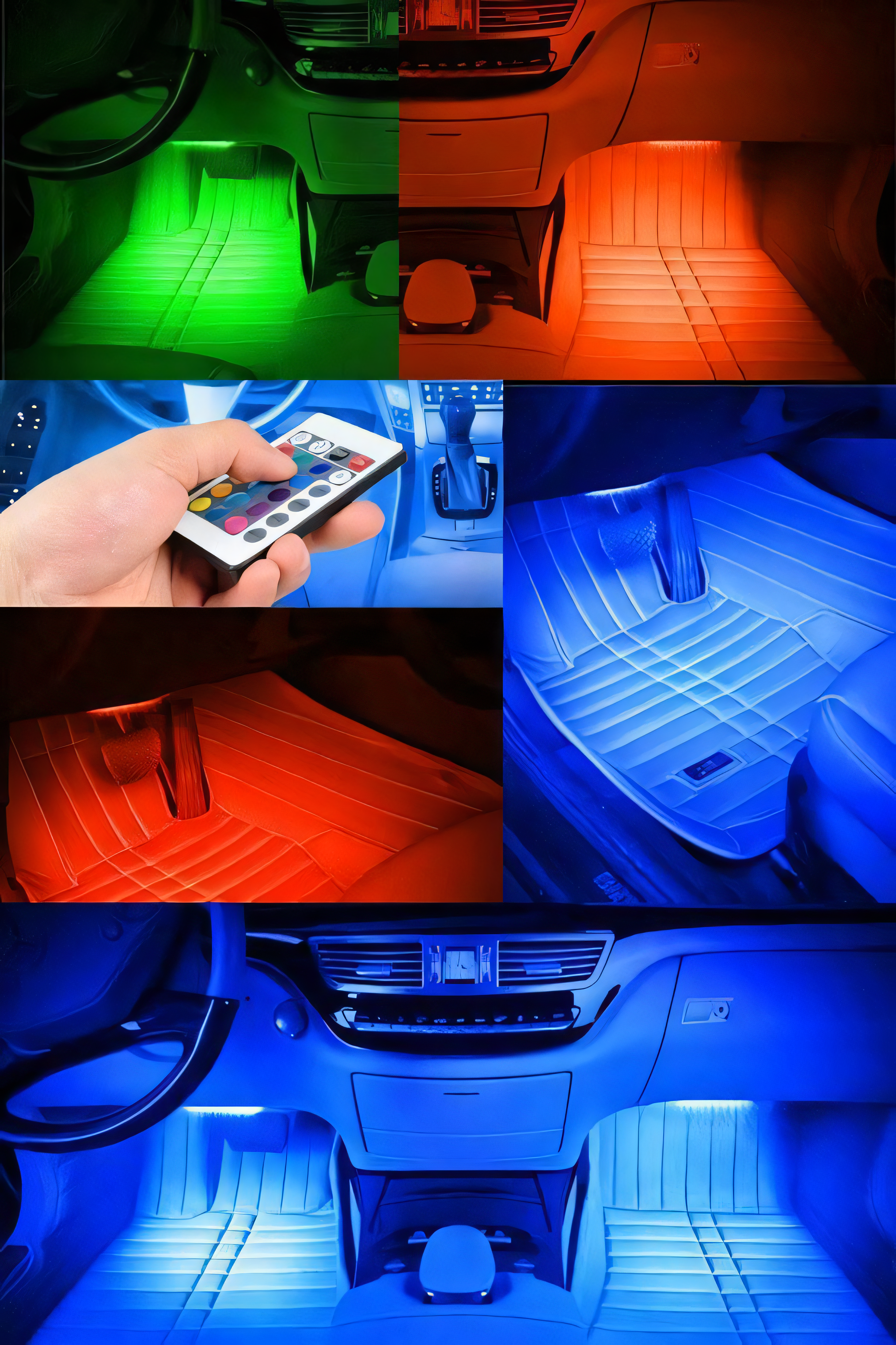 MOTİF LED Araç İçi Müziğe Duyarlı 12'li Led Aydınlatma RGB