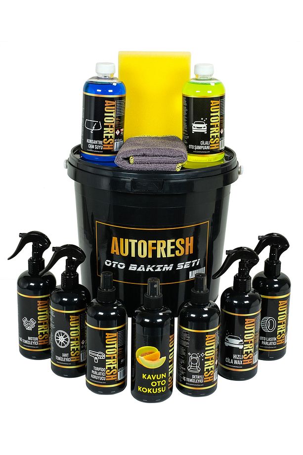 AutoFresh 12'li Efsane Set Araç Bakım Seti Full Oto Bakım Temizlik Seti
